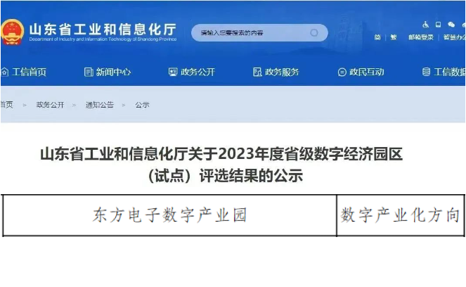 腾博诚信官网数字产业园成功入选“省级数字经济园区”